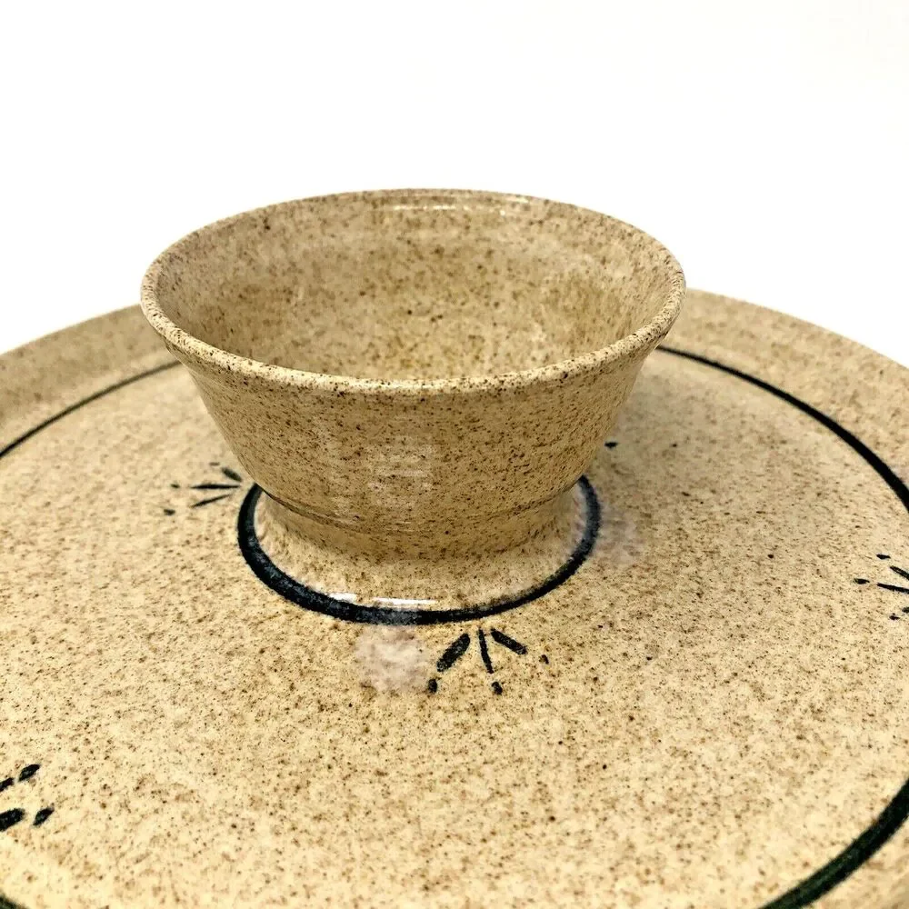 Studio Art Pottery Chip & Dip Rustic 9